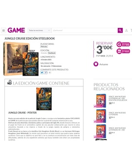 Jungle Cruise mas barata que en Amazon y Fnac y con poster de regalo en Game