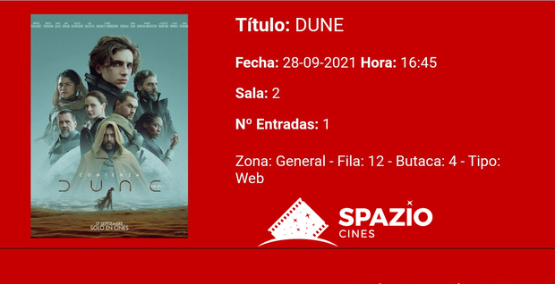 Dune: Mi Critica y mi Entrada [Sin Spoilers]. Nota 8.5/10. Apabullante y cautivadora.