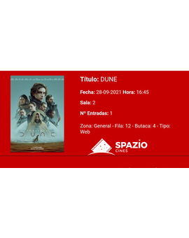 Dune: Mi Critica y mi Entrada [Sin Spoilers]. Nota 8.5/10. Apabullante y cautivadora.