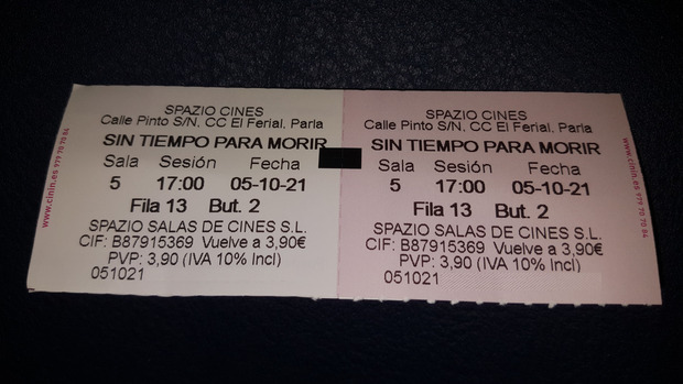 Sin Tiempo para Morir: Mi Critica y mi Entrada [Sin Spoilers]. Nota 8.5/10. Emotiva despedida.