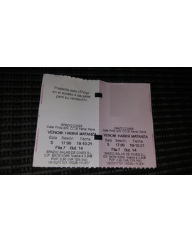 Venom: Habrá Matanza: Mi Critica y mi Entrada [Sin Spoilers]. Nota 6.5/10. Como la primera.