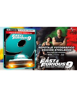 Fast & Furious 9 | Reportaje Fotográfico Steelbook 4k UHD Blu-Ray