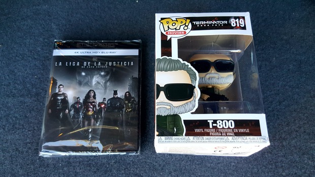 La Liga de la Justicia de Zack Snyder 4K + Funko Terminator Dark Fate T800: Mi Compra 17-11-2021.