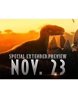 Jurassic World Dominion. Adelanto de 6 minutos el próximo 23 de Noviembre de 2021