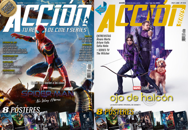 Acción Cine. Portada y Posters Diciembre 2021. ¡8 posters de nuevo!