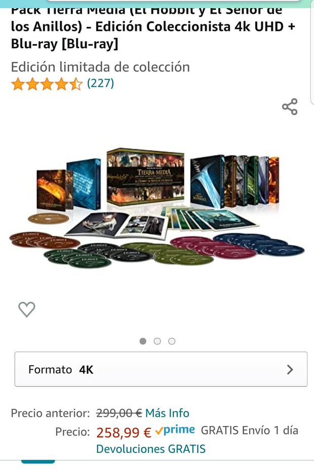 Tierra Media. Pack Español rebajado a 258.99 euros. Oferta o el chiste del día xd.