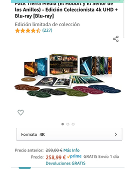 Tierra Media. Pack Español rebajado a 258.99 euros. Oferta o el chiste del día xd.