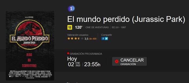 El Mundo Perdido + ¿Cuál es vuestra escena favorita? + Hoy 02-01-22 a las 23:55 h en La 1 (TVE 1).