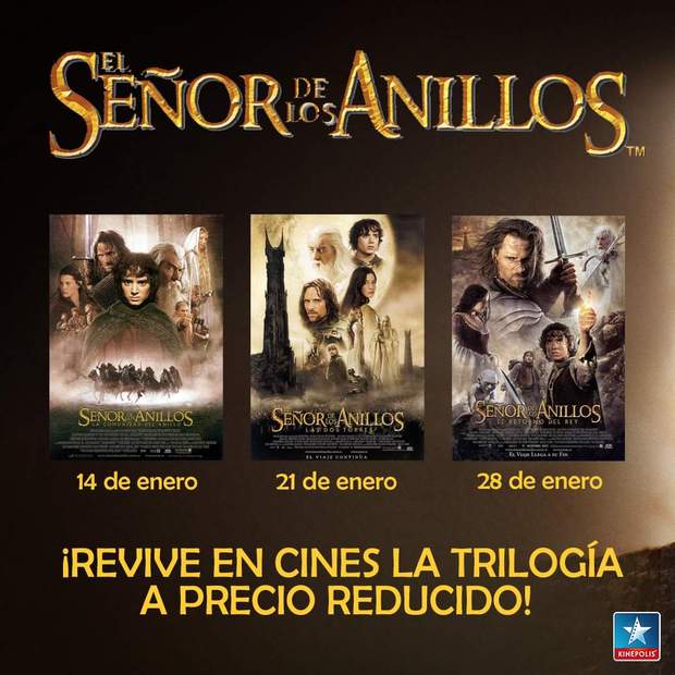 El Señor de los Anillos este Enero en los Kinepolis.