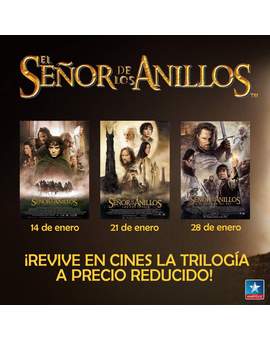 El Señor de los Anillos este Enero en los Kinepolis.