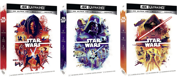 Star Wars en 4K UHD en tres nuevos packs (uno por trilogía) para el 15 de Abril de 2022.