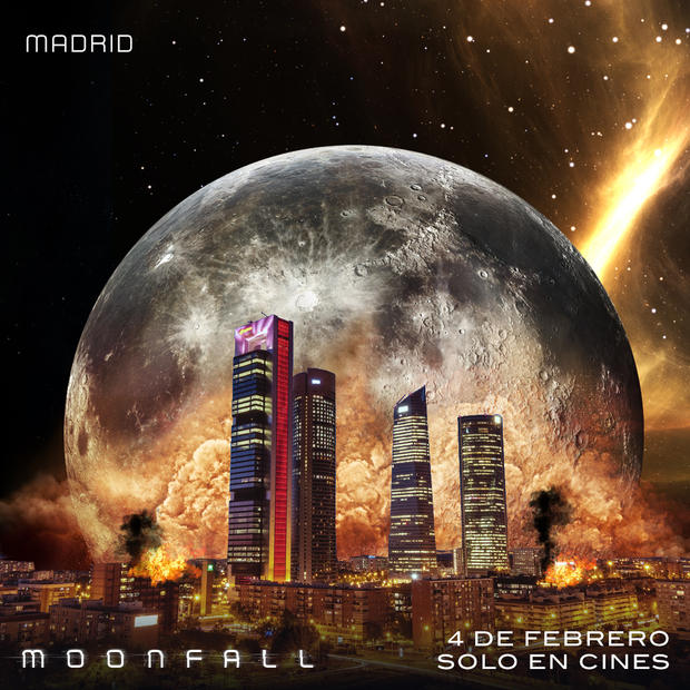 Roland Emmerich se carga Madrid en el nuevo cartel de Moonfall.