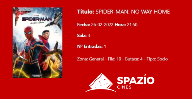 Spider-Man No Way Home: Mi Critica y mi Entrada [Sin Spoilers]. Nota: 8.5/10. Chute de nostalgia.