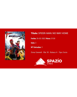 Spider-Man No Way Home: Mi Critica y mi Entrada [Sin Spoilers]. Nota: 8.5/10. Chute de nostalgia.