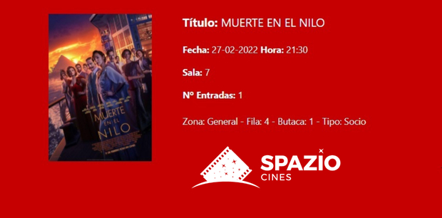 Muerte en el Nilo: Mi Critica y mi Entrada [Sin Spoilers]. Nota: 8.5/10. Poirot is back.