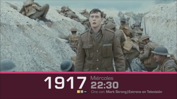 1917 + ¿Qué nota le dais? + El 30-03-2022 a las 22:30 h estreno en TV en CMM.