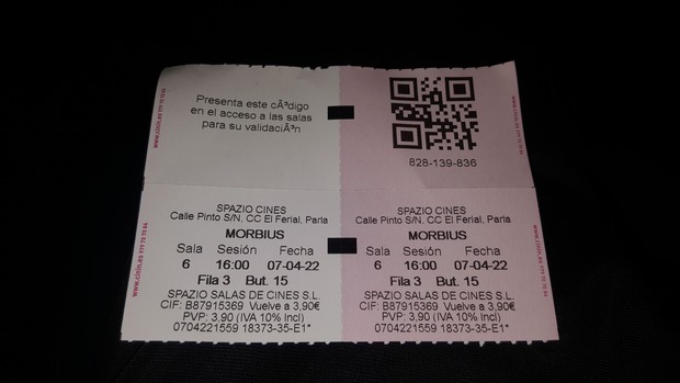 Morbius: Mi Crítica y mi Entrada [Sin Spoilers]. Nota: 6/10. Chapasangres.