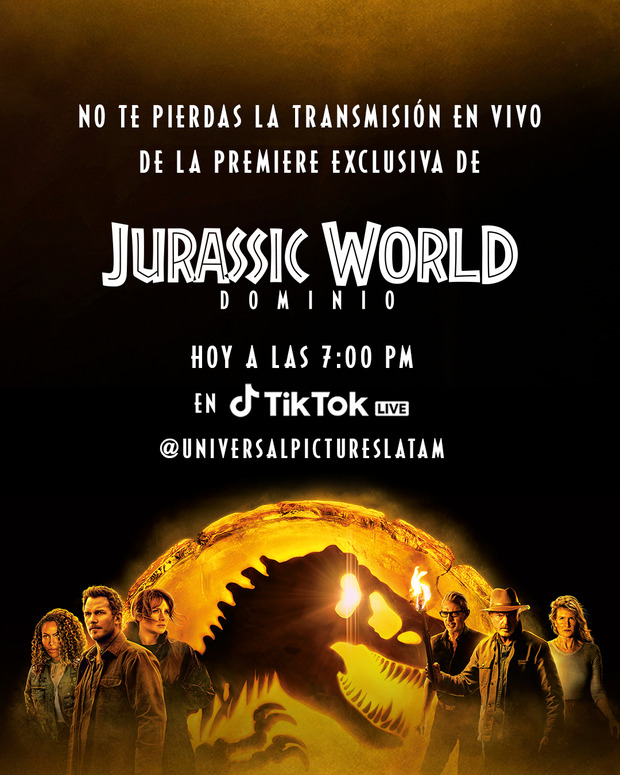 Jurassic World Dominion: Premiere mundial en México en Directo.