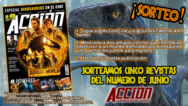 Por si queréis participar. Sorteo de 5 revistas del número de Junio de Acción Cine.