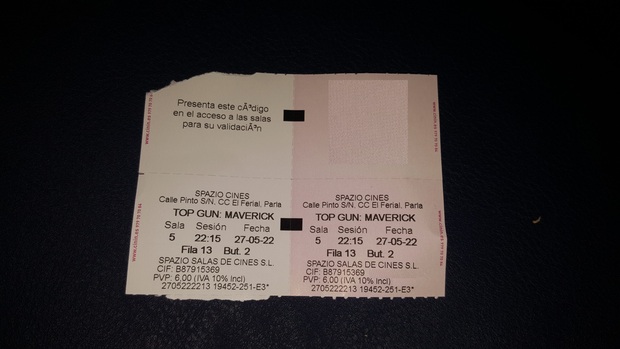 Top Gun Maverick: Mi Critica y mi Entrada [Sin Spoilers]. Nota: 8.5/10. Impresionante.