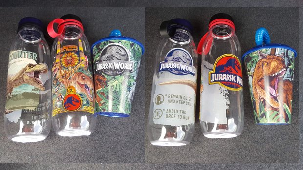 Botellas y vasos de Jurassic Park / World: Mi Compra 21-06-2022