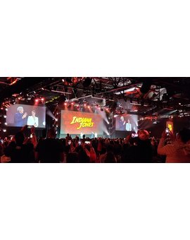 D23 expo mostrando el tráiler de Indiana Jones