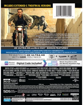 ¿Esta se supone trae todos los extras con subtitulos en Español no?. Jurassic World Dominion.