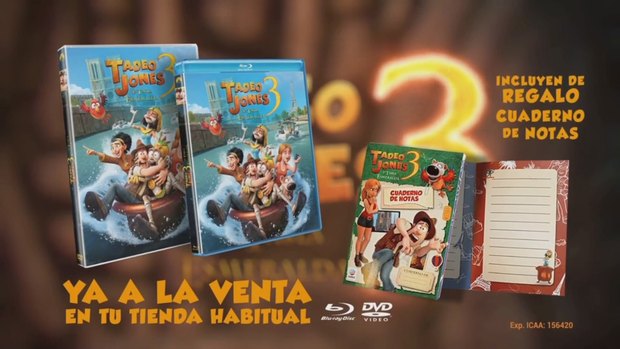 Anunció de TV del lanzamiento en Blu-Ray y DVD de Tadeo Jones 3.