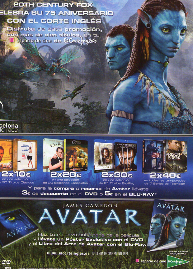 Os voy a hacer sentir un poco viejos... Anunció del DVD de Avatar de cuando aún no peinaba canas.