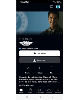 Top Gun Maverick ya disponible en Prime Video.