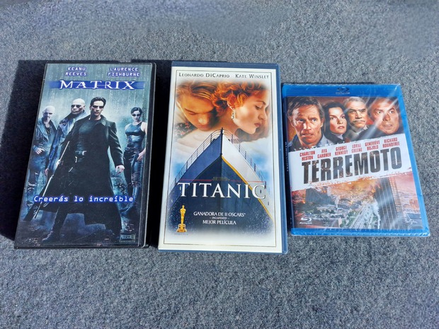 Titanic VHS + Matrix VHS + Terremoto Blu-Ray: Mis Compras 13-01-2023