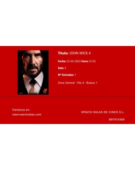 John Wick 4: Mi crítica y mi entrada [Sin Spoilers]. Nota 6.5/10. La fórmula se agota.