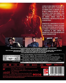 Contraportada Terminator 2 en 4K UHD