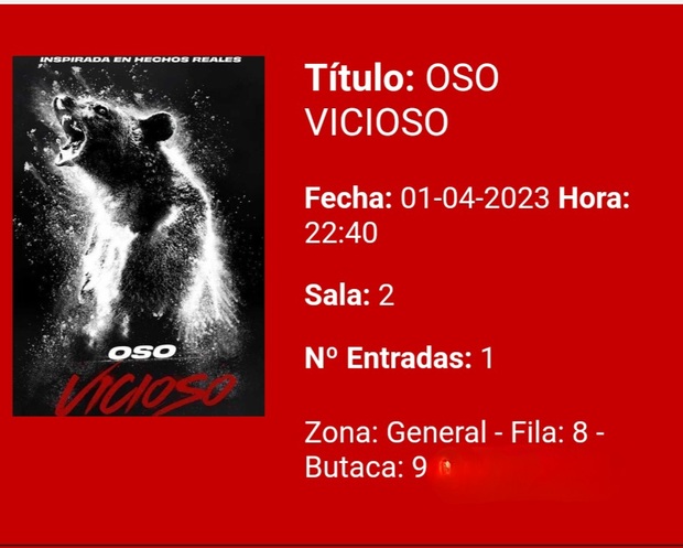 Oso Vicioso: Breve crítica y entrada [Sin Spoilers]. Nota 6,5/10.  Bizarrada pasada de raya 