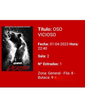 Oso Vicioso: Breve crítica y entrada [Sin Spoilers]. Nota 6,5/10.  Bizarrada pasada de raya 