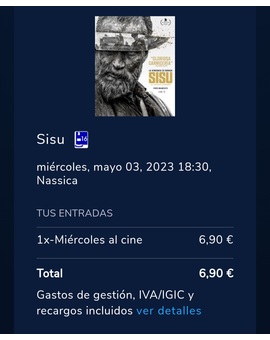Sisu: Mi Critica y mi Entrada. Nota 8,5/10. Tremenda Carnicería.