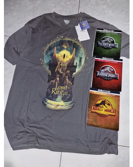 Camiseta El Señor de los Anillos + Steelbooks Jurassic Park / World y TLW: Mi Compra 11-06-2023