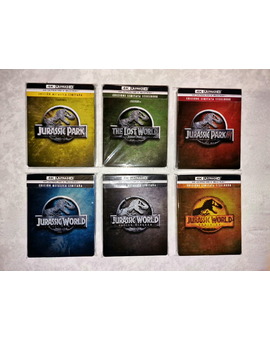 Jurassic Park / World. Saga Completa en steelbooks de colorines 