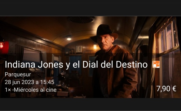 Indiana Jones y El Dial del Destino: Mi crítica y mi entrada [Sin Spoilers]. Nota 9,5/10. Peliculón!