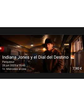 Indiana Jones y El Dial del Destino: Mi crítica y mi entrada [Sin Spoilers]. Nota 9,5/10. Peliculón!