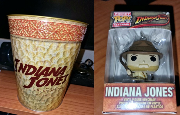 Cubo Indiana Jones + Funko llavero Indiana Jones: Mis Compras 03-07-2023.