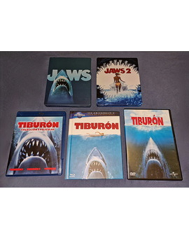Mi colección actualizada de la saga Tiburón (Jaws). 