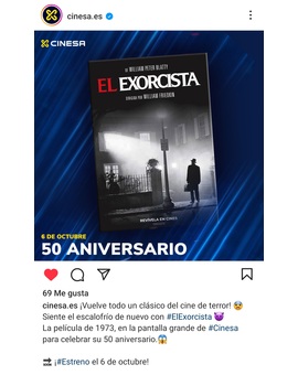 El Exorcista. Reestreno en Cinesa.