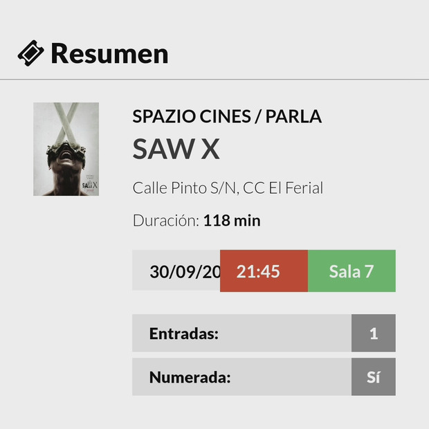 Saw X: Mi Crítica y mi Entrada [Sin Spoilers]. Nota 8,5 /10. La entrega de Saw que merecíamos.