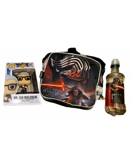 Funko Ian Malcolm Jurassic World Dominion + Bandolera y botella Star Wars: Mis Compras 05-10-2023.