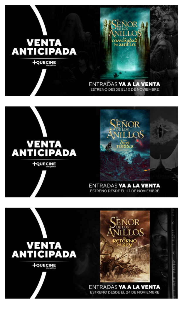 Reestreno de El Señor de los Anillos en Yelmo Cines.