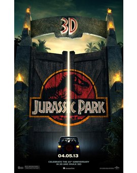 JURASSIC PARK 3D: POSTER OFICIAL DEL REESTRENO EN 3D EL DIA 05-04-2013