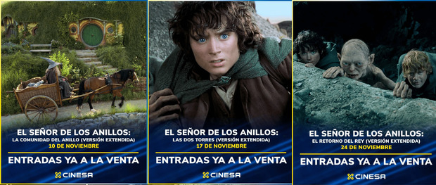 Reestreno de El Señor de los Anillos en Cinesa.