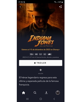 ‘Indiana Jones y el Dial del Destino’  en Disney+ el 1 de Diciembre.