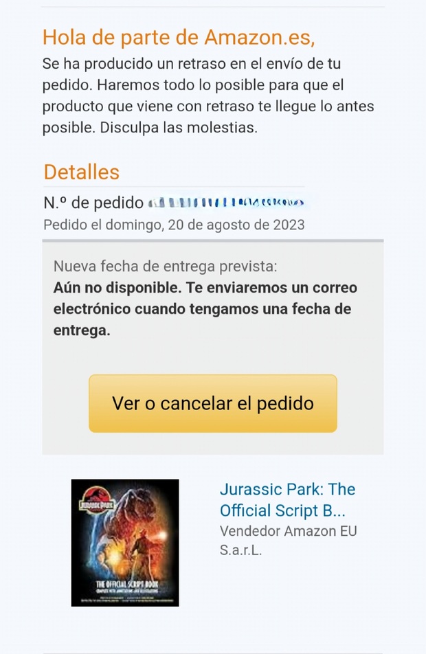 ¿Alguien que tuviera el libro reservado también se lo han retrasado Amazon?.